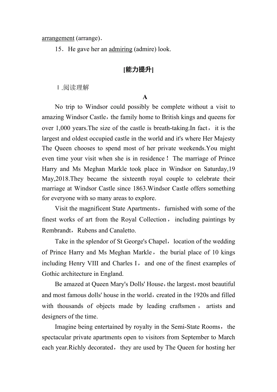 2020-2021学年新教材英语人教版必修第一册课时作业：UNIT 2　TRAVELLING AROUND SECTION Ⅲ　LISTENING AND TALKINGREADING FOR WRITING WORD版含解析.DOC_第2页
