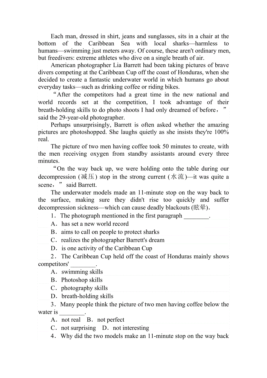 2020-2021学年新教材英语外研版必修第二册课时作业：6-1 STARTING OUT UNDERSTANDING IDEAS WORD版含解析.doc_第3页