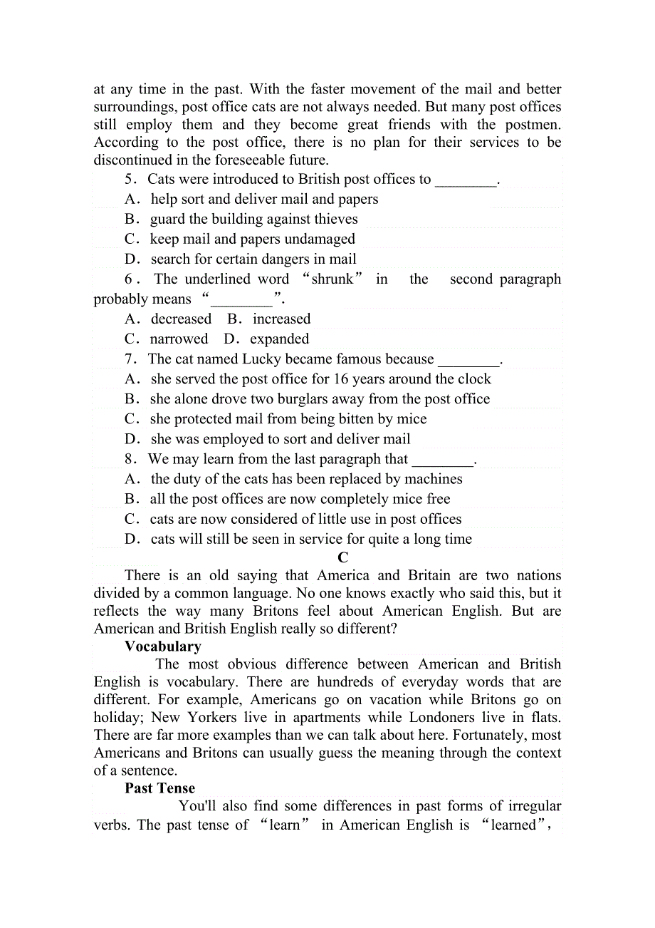 2020-2021学年新教材英语外研版选择性必修第二册课时作业（九） UNIT 3　TIMES CHANGE SECTION Ⅲ　DEVELOPING IDEAS PRESENTING IDEAS WORD版含解析.doc_第3页