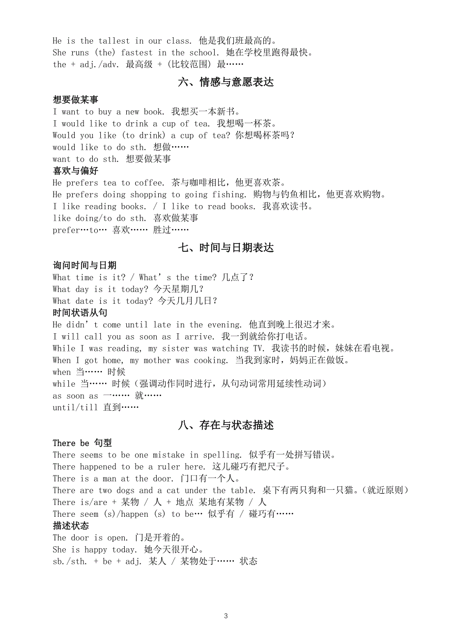 初中英语2025届中考重点句型（共10类）.doc_第3页