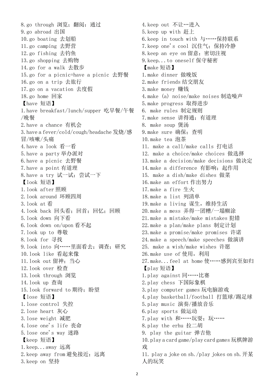 初中英语2026届中考必备动词短语.doc_第2页