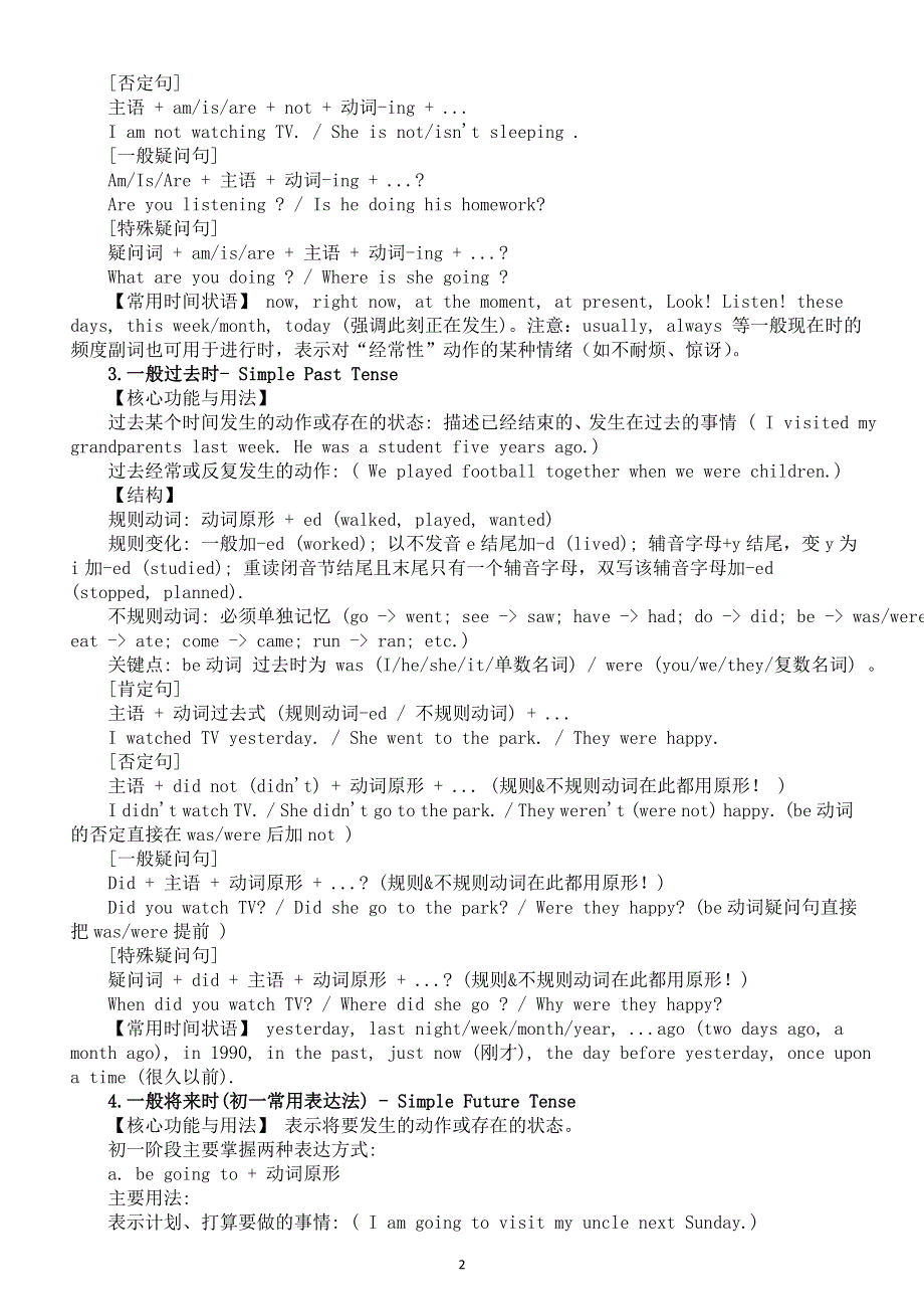 初中英语2026届中考核心时态归纳.doc_第2页
