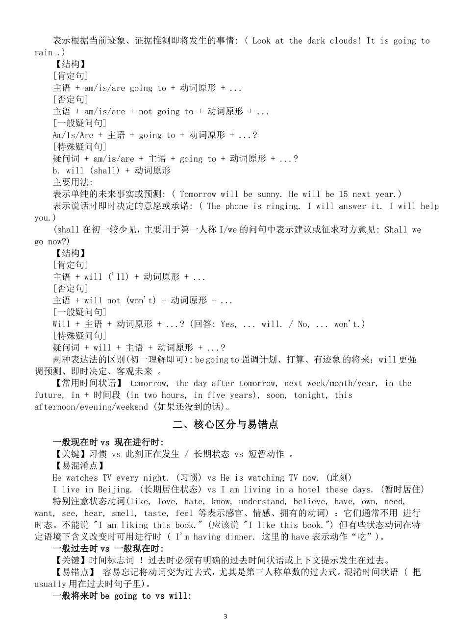 初中英语2026届中考核心时态归纳.doc_第3页