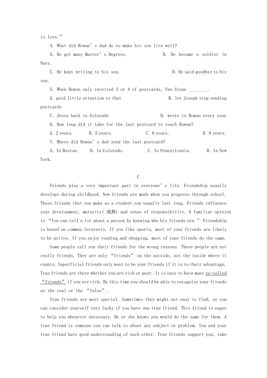 四川省成都外国语学校2019_2020学年高一英语12月月考试题201912170293.doc_第3页