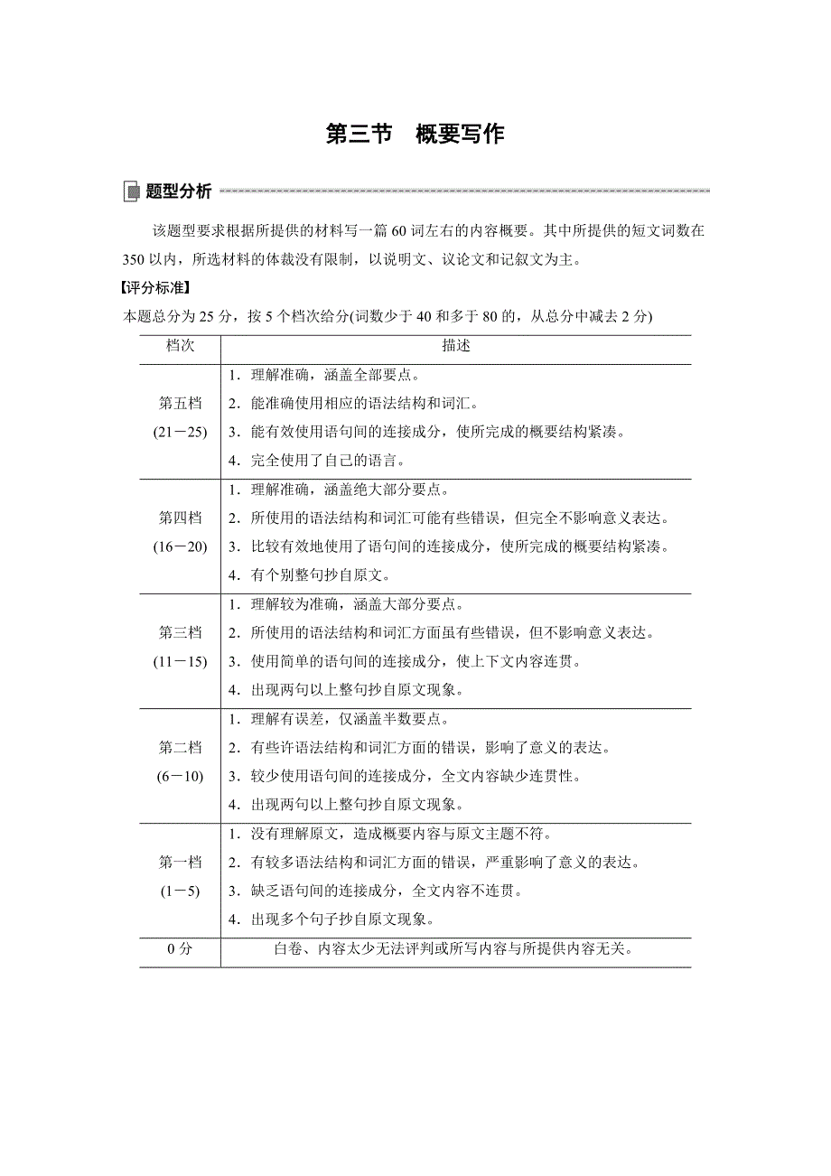 2020版新高考英语新素养大二轮专题突破浙京津鲁琼版讲义：专题五 写作 第三节 WORD版含解析.docx_第1页