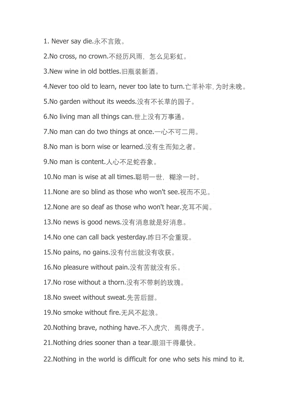 初中英语谚语500条总结.docx_第1页