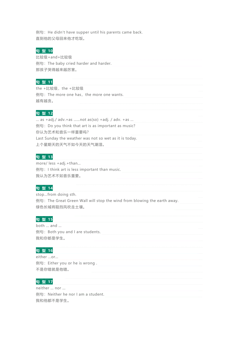 初中英语考试核心句型总结.docx_第2页