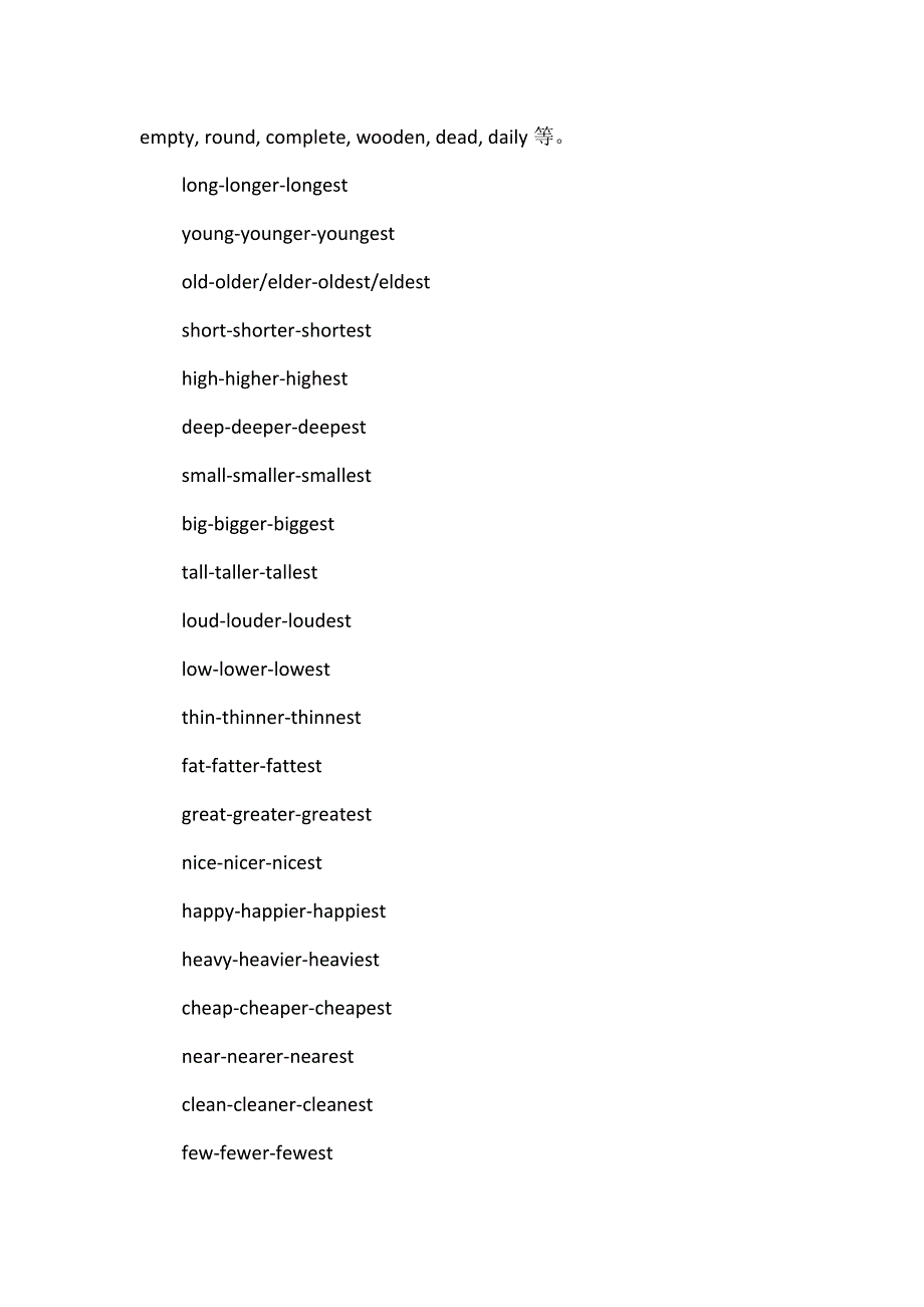 初中英语形容词的比较级和最高级知识点汇总.docx_第3页