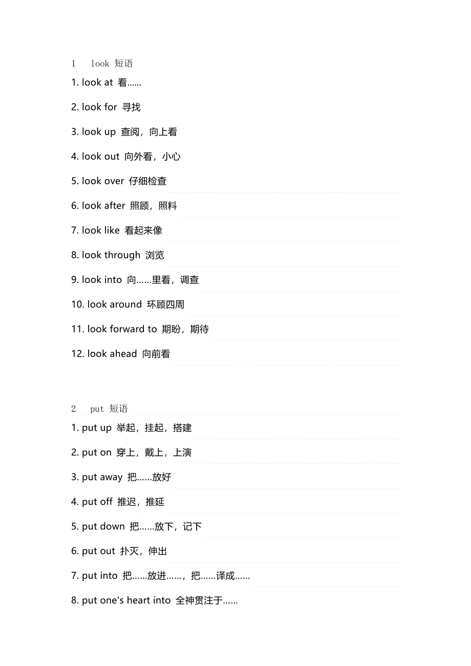 初中英语常考必背的375个重点短语.docx_第1页