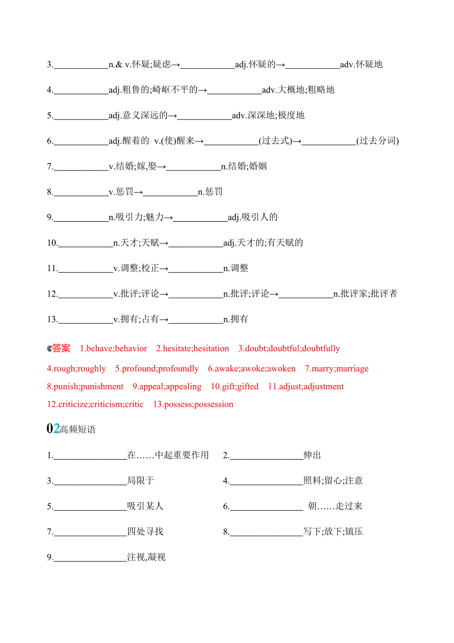 2020版英语高考新攻略总复习课标外研版练习：选修六　MODULE 2　FANTASY LITERATURE词汇积累 WORD版含解析.docx_第2页