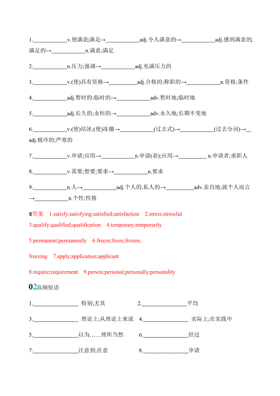 2020版英语高考新攻略总复习课标外研版练习：必修五　MODULE 2　A JOB WORTH DOING词汇积累 WORD版含解析.docx_第2页