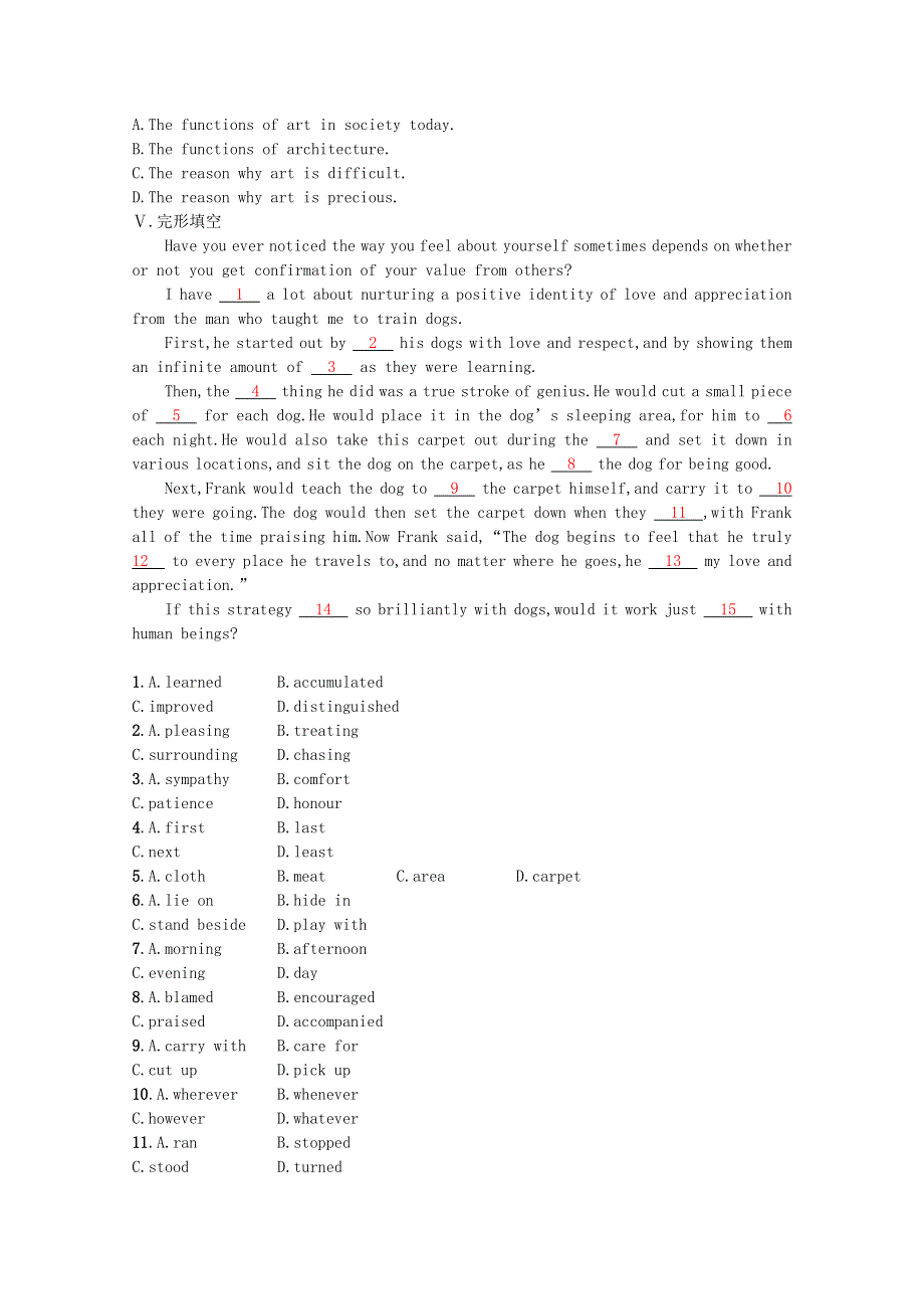 2021-2022学年新教材高中英语 Unit 1 ART Section C Using Language（Ⅰ）课后巩固提升（含解析）新人教版选择性必修第三册.docx_第3页