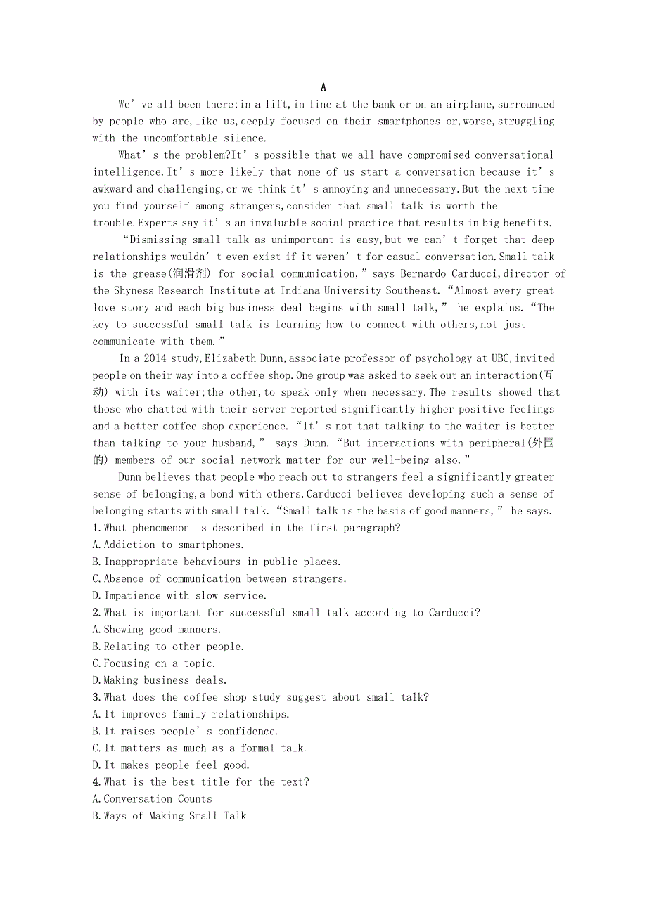 2021-2022学年新教材高中英语 Unit 1 Relationships Section Ⅱ Lesson 2 How Do We Like Teachers’ Feedback& Lesson 3 So CloseYet So Far巩固练习（含解析）北师大版选择性必修第一册.docx_第2页