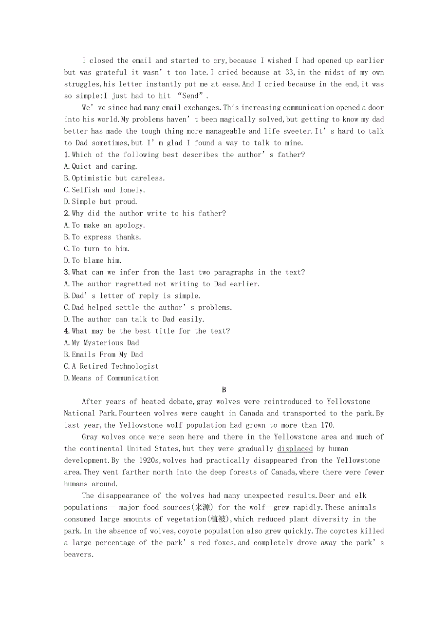 2021-2022学年新教材高中英语 Unit 1 Relationships Section Ⅳ Grammar习题（含解析）北师大版选择性必修第一册.docx_第2页