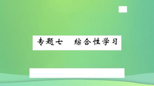 河北专版2018年秋九年级语文上册专题七综合性学习习题课件新人教版20180925169.ppt