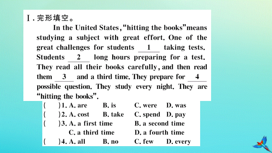 河北专版2020秋九年级英语全册Unit1Howcanwebecomegoodlearners综合阅读提升习题课件新版人教新目标版.ppt_第2页