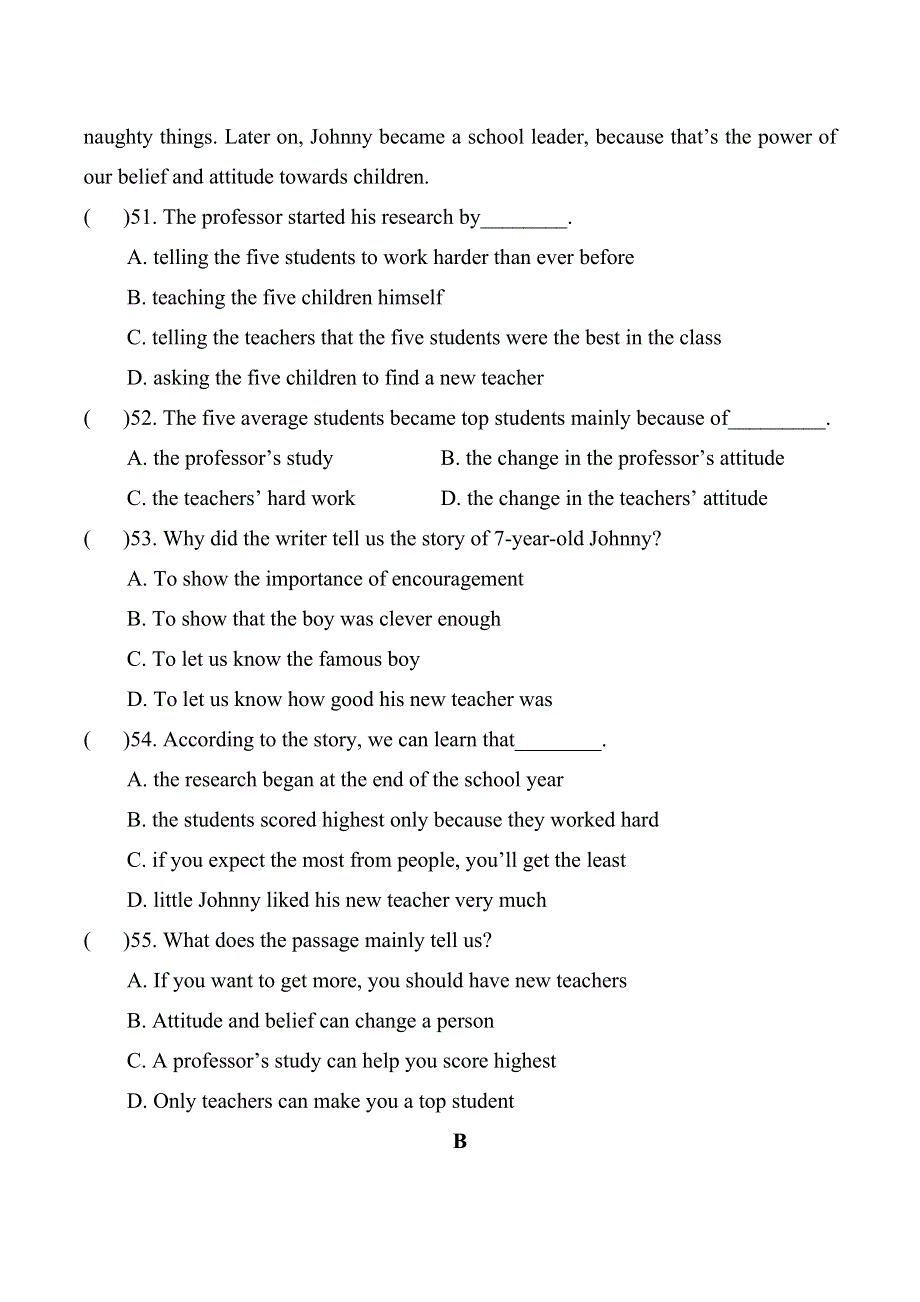 四川省眉山市2018年中考英语阅读理解专项练习(精编 带答案).doc_第2页