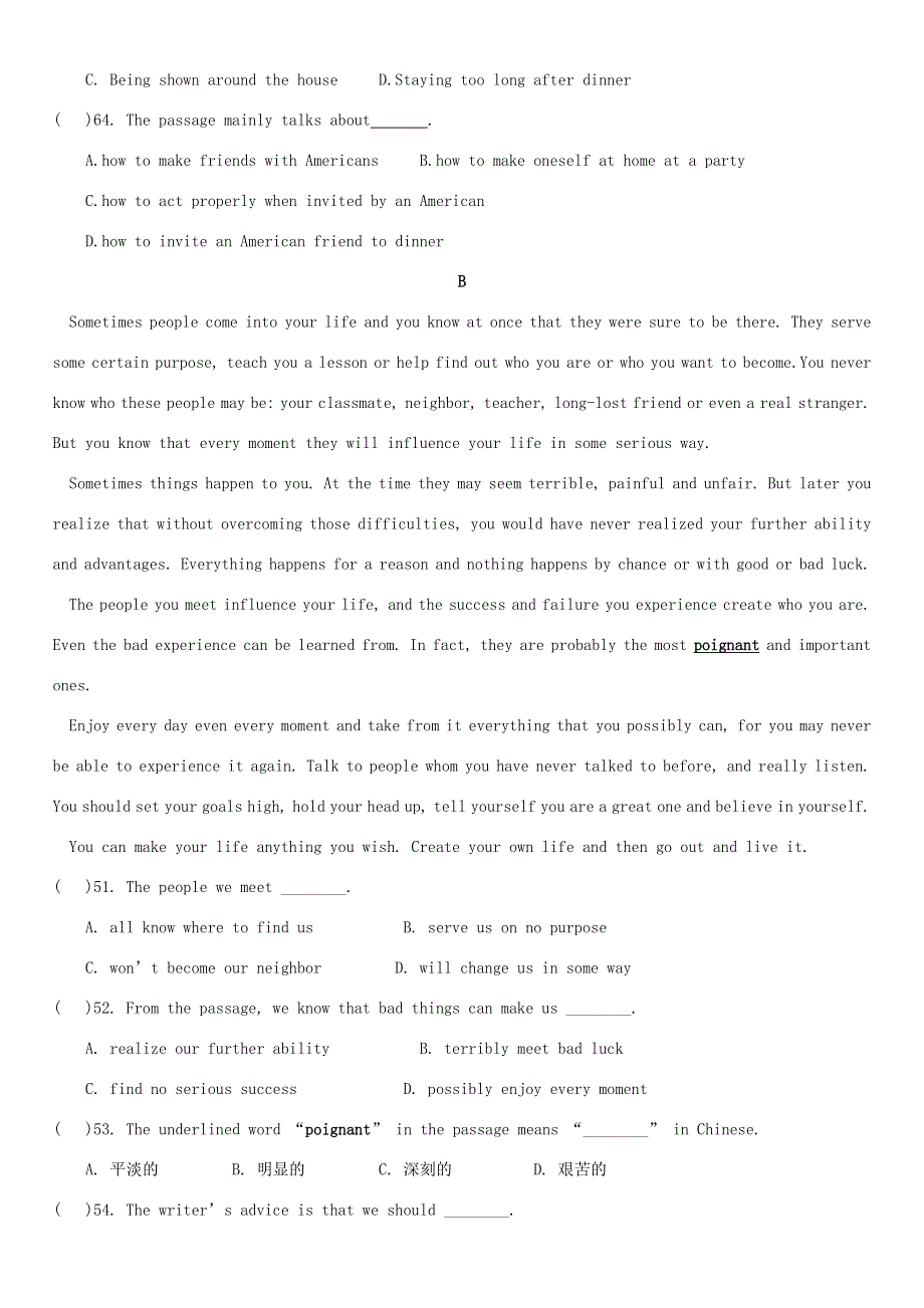 四川省眉山市2018年中考英语阅读理解专项练习2.doc_第2页