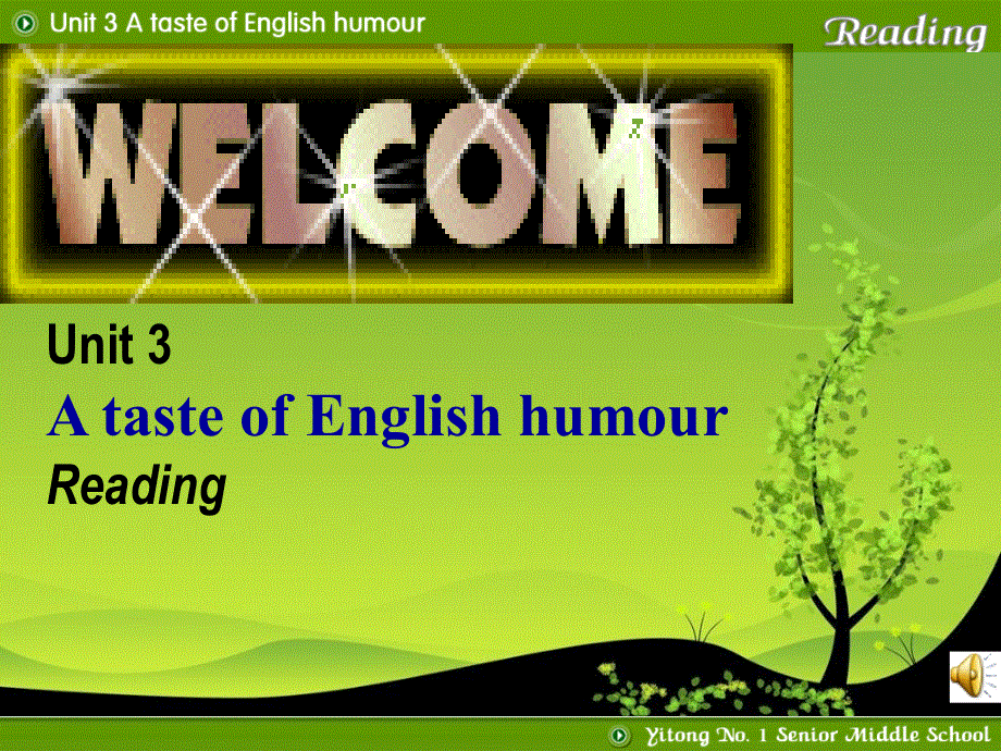 河北省新乐市第一中学高中英语必修4课件：UNIT 3 A TASTE OF ENGLISH HUMOR[READING课件].ppt_第1页