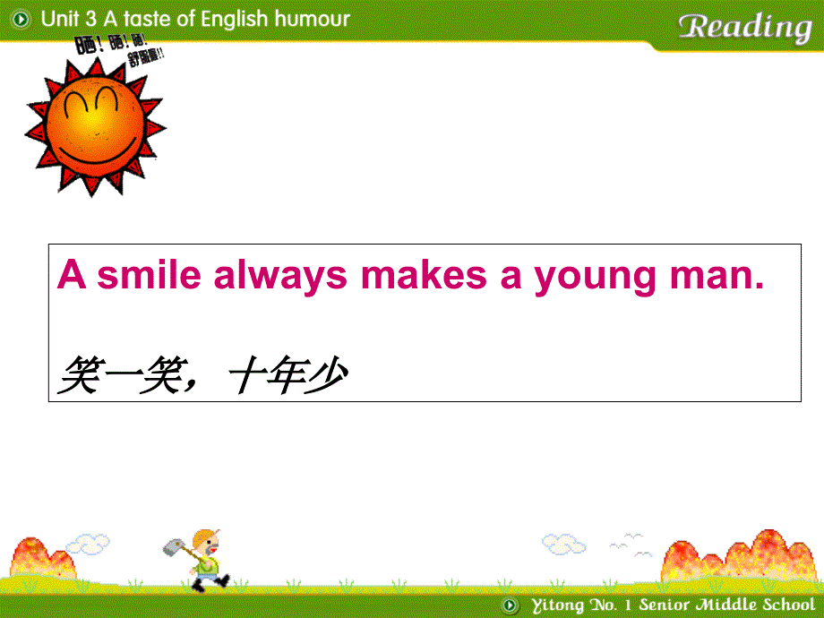 河北省新乐市第一中学高中英语必修4课件：UNIT 3 A TASTE OF ENGLISH HUMOR[READING课件].ppt_第2页