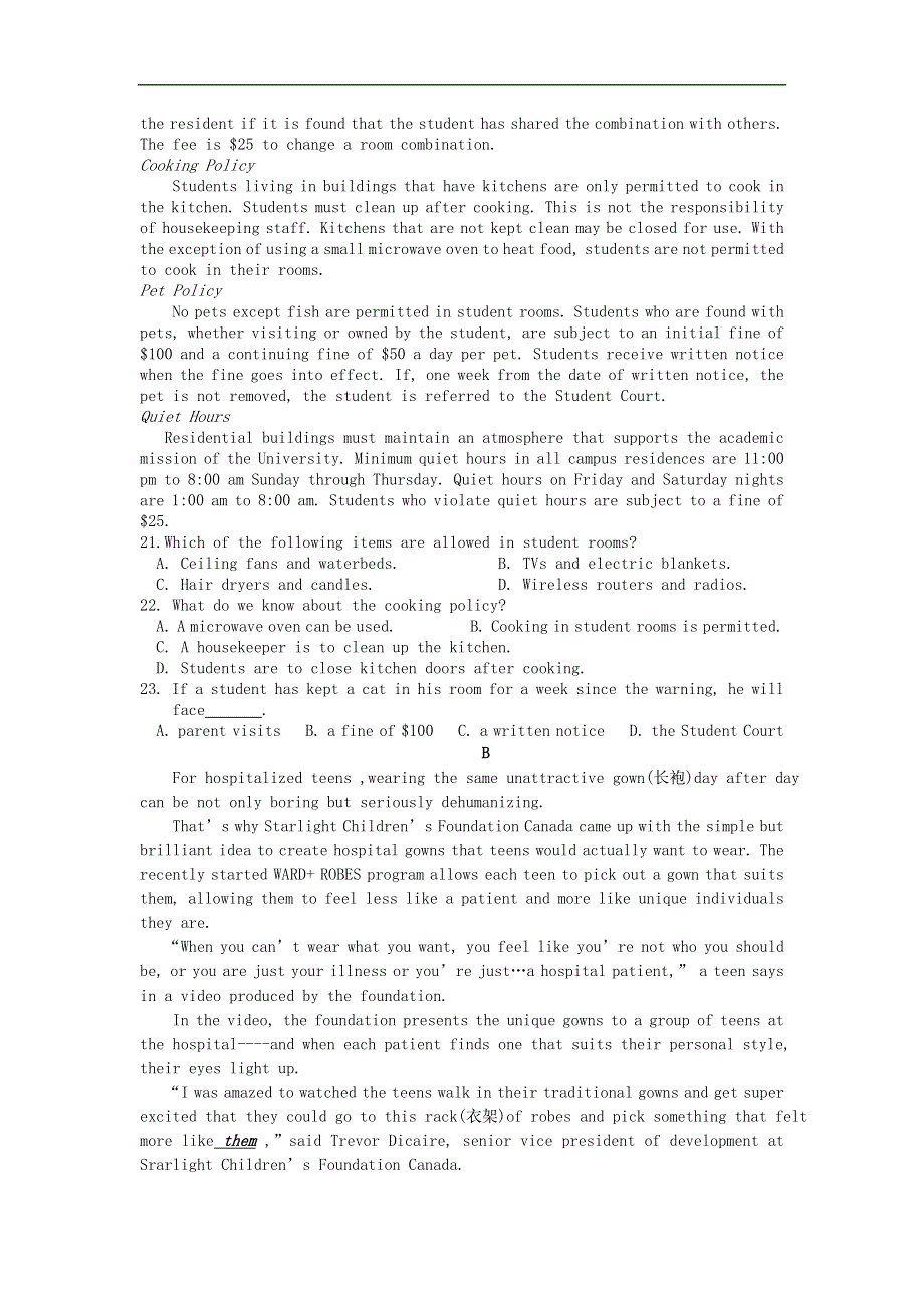 安徽省芜湖市2019-2020学年高二上学期期末考前测试英语 WORD版含答案.doc_第3页