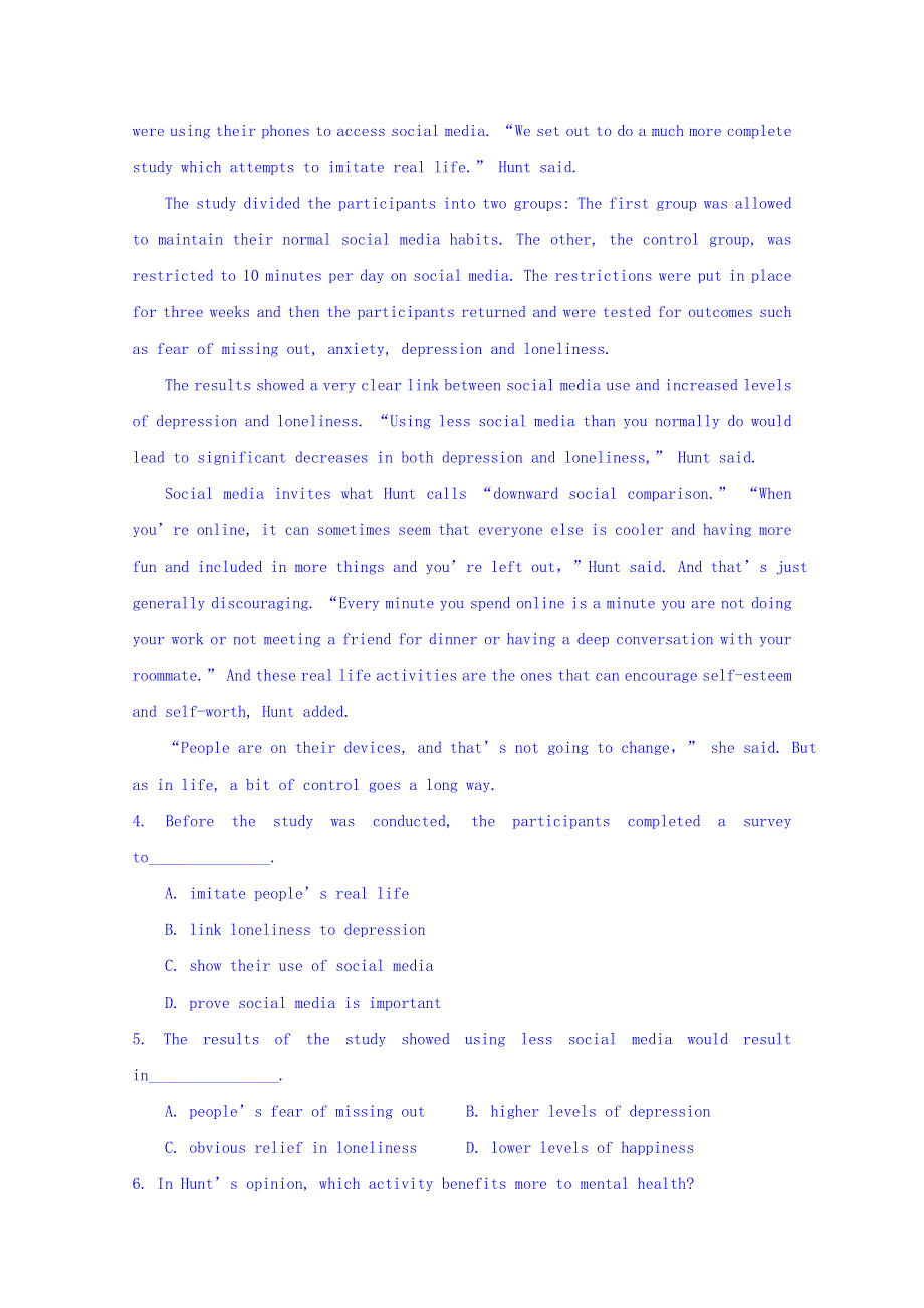 广东省中山市第一中学2019-2020学年高二上学期第二次统测英语试题 WORD版含答案.doc_第3页