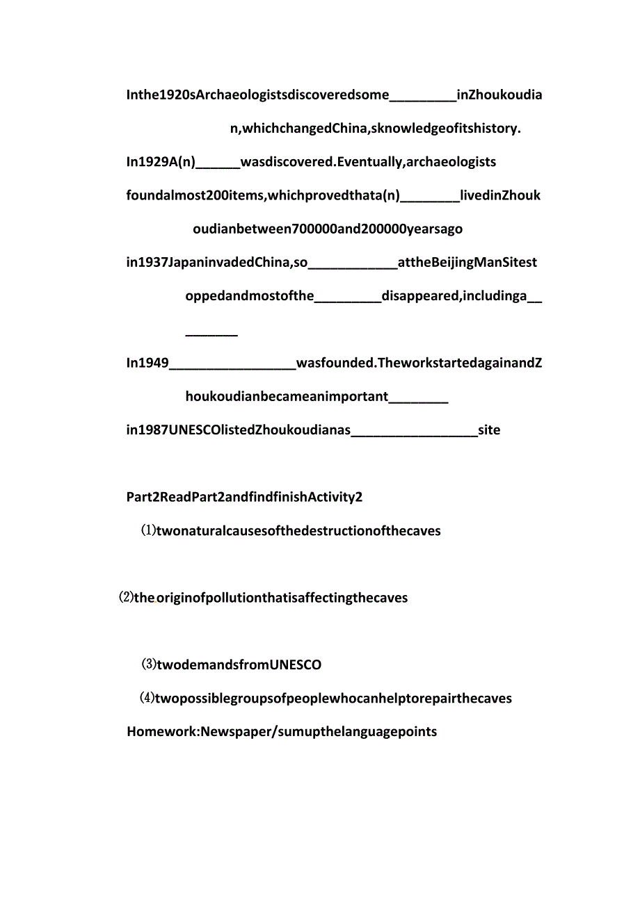 天津市宝坻区大白庄高级中学高中英语（外研版选修七）配套学练稿：MODULE6 READING.doc_第3页