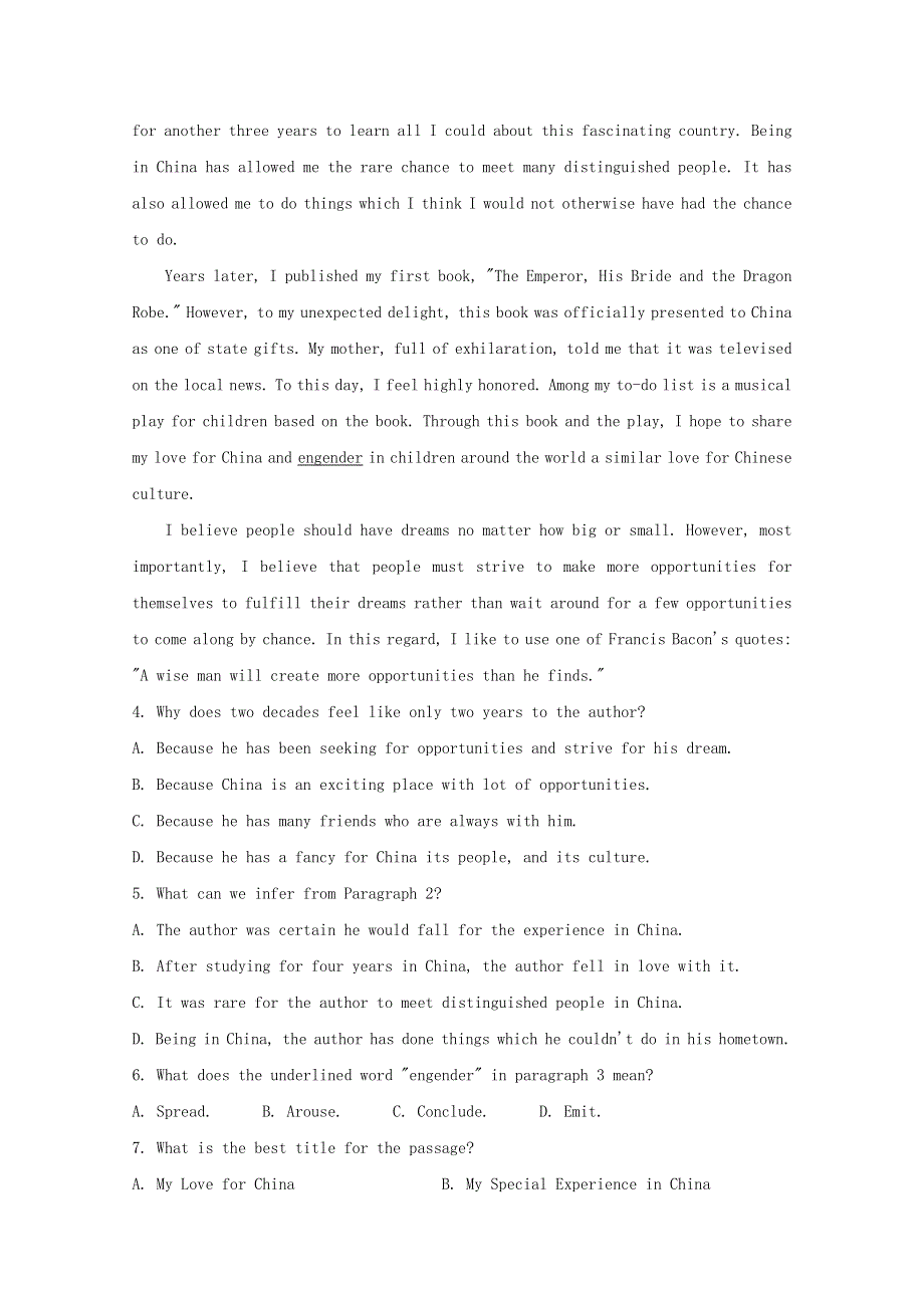 山东省2021届高三英语下学期5月冲刺考试试题（一）（含解析）.doc_第3页