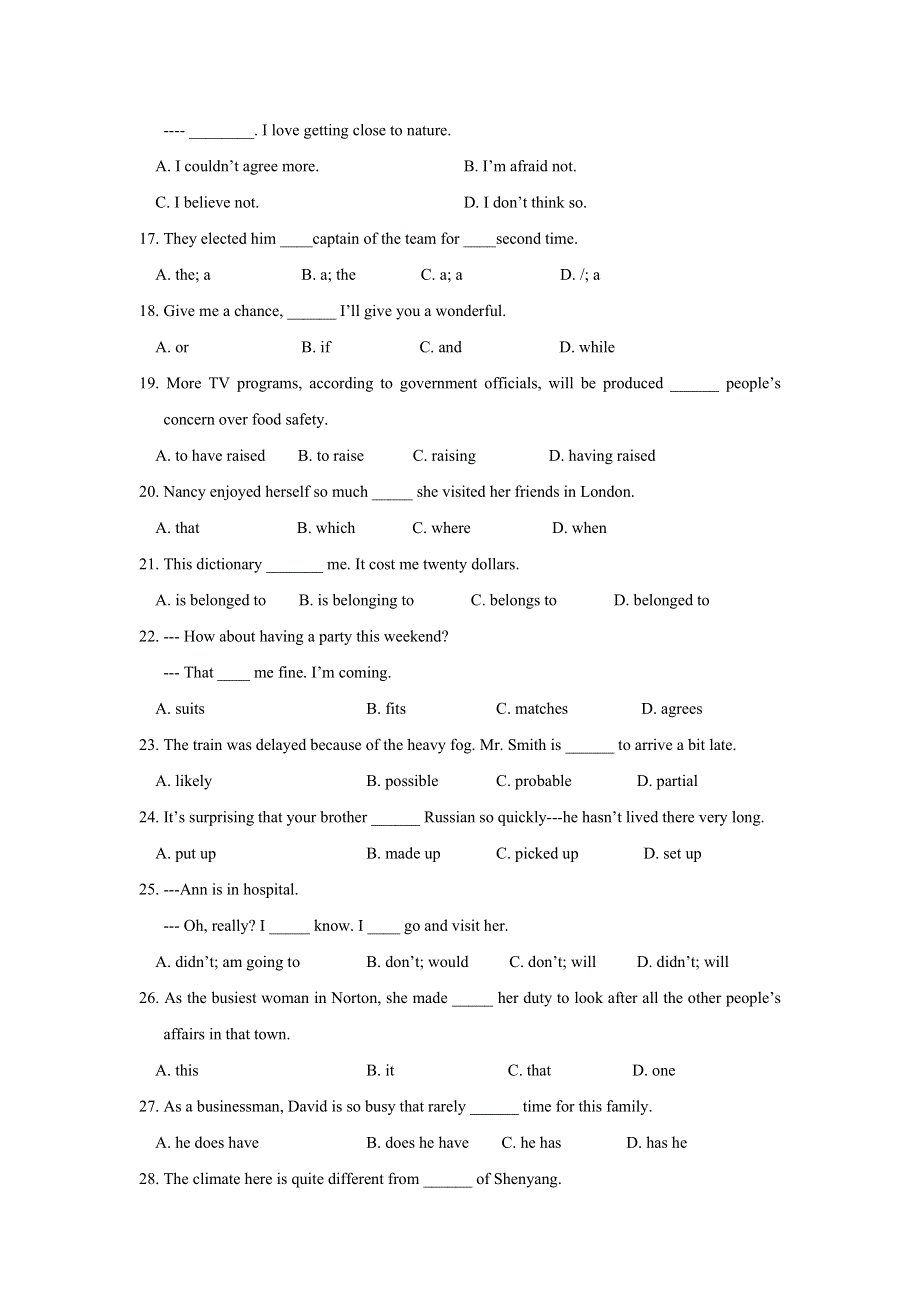 天津市蓟州区马伸桥中学2018-2019学年高一12月联考英语试题 WORD版含答案.doc_第3页