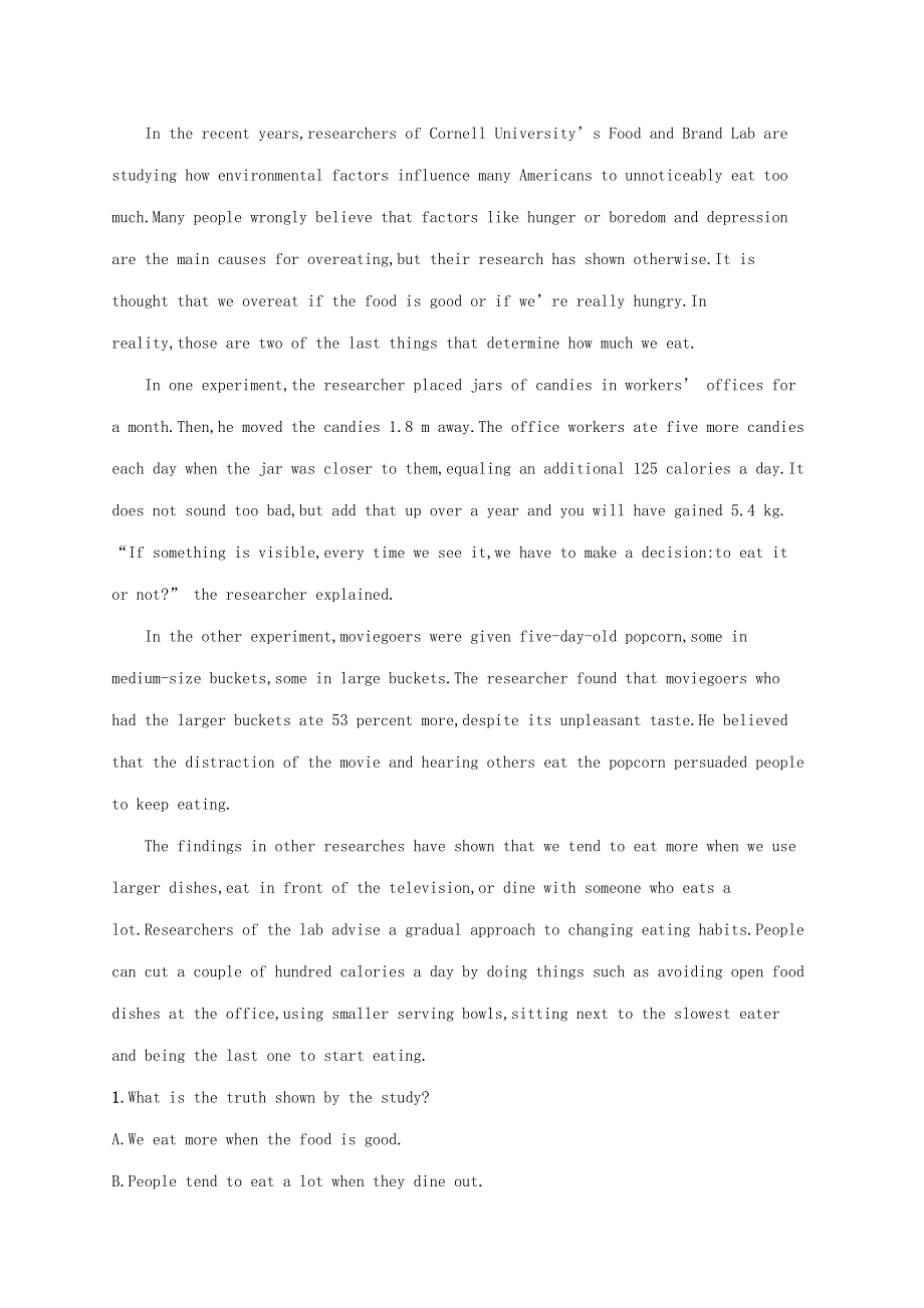 2022-2023学年新教材高中英语 Unit 4 Looking good,feeling good Section B Grammar and usage & Integrated skills课后习题 牛津译林版必修第一册.docx_第3页